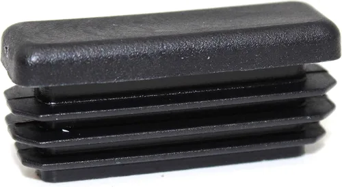 Vista 3 de Tapa rectangular negra de plástico de 1/2 x 1-1/2 pulgadas, tapón de acabado, tapa de extremo de tubo de tubo, universal para silla duradera (2)