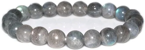 Vista 8 de Justinstones Pulsera elástica de cuentas redondas de 0.315 in con gemas semipreciosas, unisex, 7 pulgadas