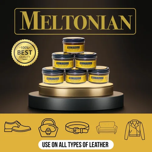 Vista 4 de Meltonian Betún en Crema para Zapatos, Betún para Botas, Betún para Zapatos de Cuero a Base de Aceite con Cera de Abejas, Restaura y Protege, Más