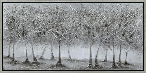 Vista 44 de Empire Art Direct Arte abstracto para pared, lienzo pintado a mano con textura por Martin Edwards, marco negro, 24 x 48 pulgadas, goteo nevado 1