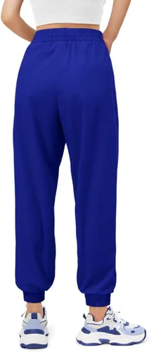 Vista 3 de JZC Pantalones de paracaídas para mujer, pantalones cargo holgados de cintura baja, pantalones Y2K con bolsillos, pantalones deportivos relajados