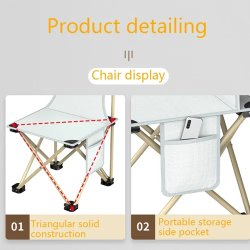 Vista 5 de Mesa plegable beige con sillas y bolsa de almacenamiento, mesa de camping portátil con patas de aluminio, adecuada para acampar al aire libre