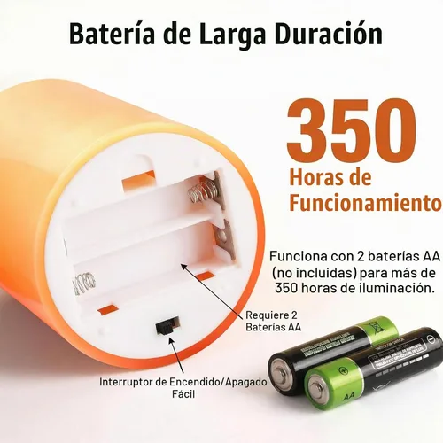 Vista 3 de Eywamage Velas de pilar sin llama de otoño naranja con control remoto, velas LED parpadeantes de cera de Acción de Gracias, funciona