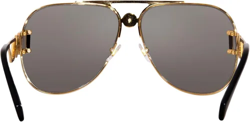 Vista 4 de Versace VE2255 10026G Gafas de Sol DoradoGris Claro Espejo Plata Piloto 2.480 in, Oro