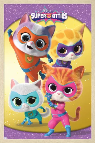 Vista 5 de Disney Junior Super Kitties - Póster de pared grupal, 34 pulgadas de largo x 22.4 pulgadas de ancho, versión premium sin marco