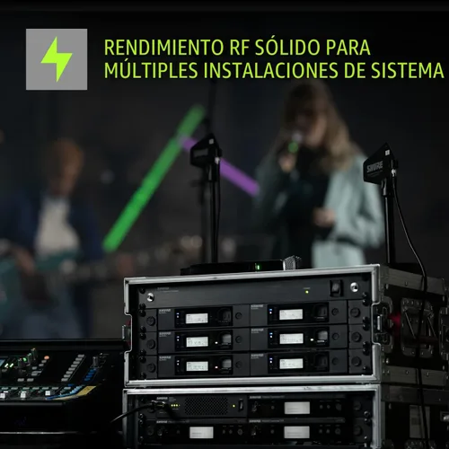 Vista 7 de Shure GLXD24R+/B58 Sistema de Micrófono Inalámbrico Digital Profesional de Banda Dual – Duración de Batería de 12 Horas, Alcance de 100 pies