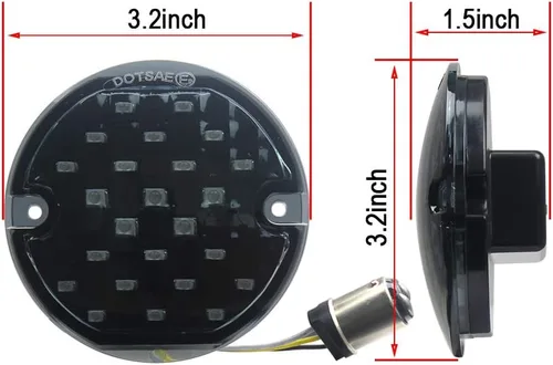 Vista 3 de ZYTC - Juego de 2 micas Touring OEM ahumadas de 3.25 pulgadas para motocicleta Harley Davidson, Electra Glides