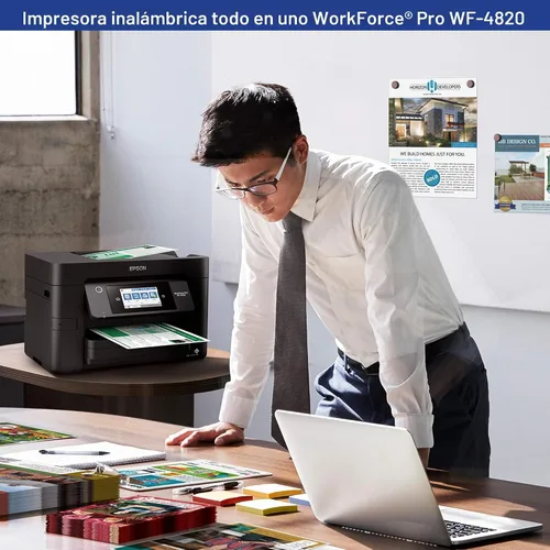 Vista 5 de Epson® Workforce® Pro WF-4820 Impresora inalámbrica de inyección de tinta a color todo en uno, negro, grande