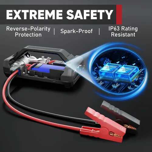 Vista 7 de LOKITHOR JA301 Arrancador de salto de 2000 amperios con compresor de aire de 150 PSI y AW401 2500Amp Jump Starter con lavadora de coche de 200 PSI