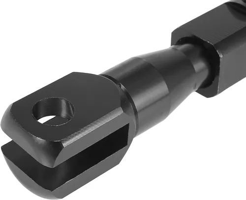Vista 7 de Motoforti - Soporte lateral ajustable universal para motocicleta, soporte de patada, CNC de aleación de aluminio negro, 1 juego
