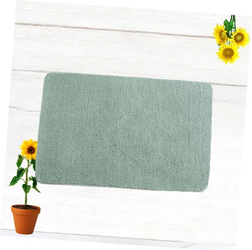 Vista 2 de Luxshiny Alfombra de baño, antideslizante, resistente al deslizamiento, alfombra de felpa para baño, alfombra de pasillo de baño, alfombra de Verde