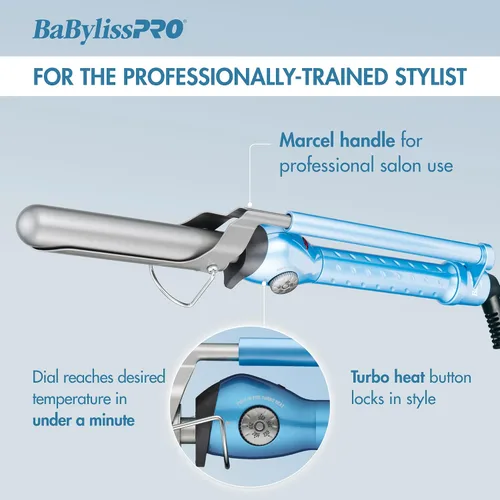 Vista 3 de BaBylissPRO Nano Titanium Curling Iron for Loose Curls & Beach Waves, Marcel Professional Hair Curler