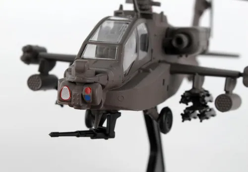 Vista 7 de Daron Sello Postal Boeing AH-64D Apache Longbow Modelo de exhibición de fundición a escala 1/100 con soporte, mediano