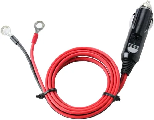 Vista 2 de Adaptador de encendedor de cigarrillos macho de 12 V, 24 V, resistente, 16 AWG, 15 A, 20 A, cable de fuente de alimentación