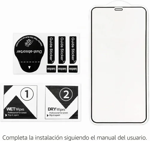 Vista 7 de Amazon Basics Protector de pantalla de vidrio templado de cobertura completa para iPhone XR/11-6.1 pulgadas, (5.63 x 2.68 pulgadas), paquete de 2
