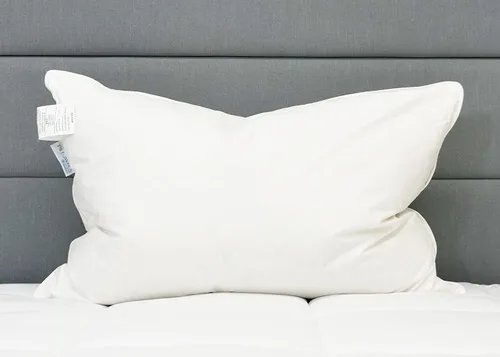 Vista 4 de Paquete de 2 almohadas únicas de plumón y plumas de pato blanco de triple núcleo, tamaño King, soporte suave/medio, perfecto para personas que