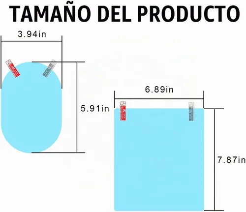Vista 2 de 4 unidades de película para espejo retrovisor de coche, película impermeable para espejo lateral, película resistente a la lluvia, nano HD