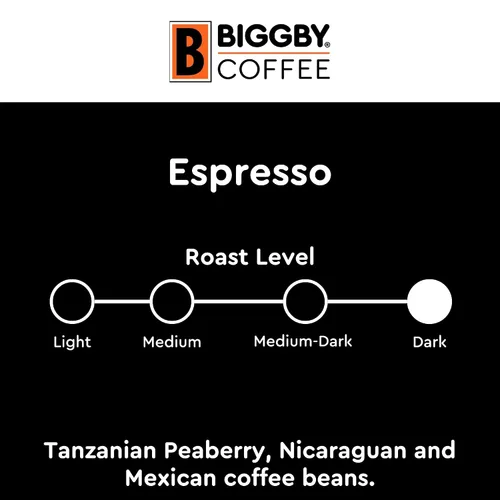 Vista 2 de BIGGBY® Café expreso en grano entero, bolsa de 5 libras, tostado oscuro