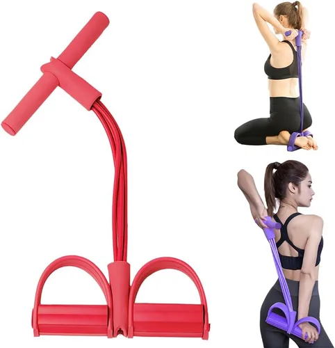 Vista 13 de Banda de resistencia elástica multifuncional para yoga, extractor de pedal de estiramiento mejorado 2026 con asas para entrenamiento de cuerpo