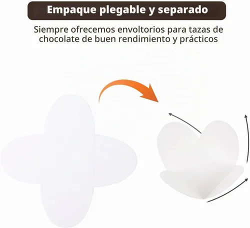 Vista 4 de 100 piezas de envoltorios de trufas para tazas de papel de chocolate para el día de San Valentín, tazas de trufas de dulces, suministros