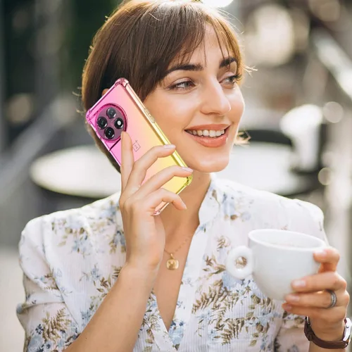 Vista 6 de Funda para OnePlus 11, One Plus 11 5G PHB110, funda transparente para teléfono con degradado, delgada, antiarañazos, flexible, funda protectora a