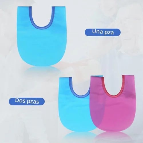 Vista 6 de Cubierta de ducha para traqueotomía, protector de estoma para traqueotomía, impermeable, protector de estoma de cuello (azul y rosa rojo, 2 piezas)