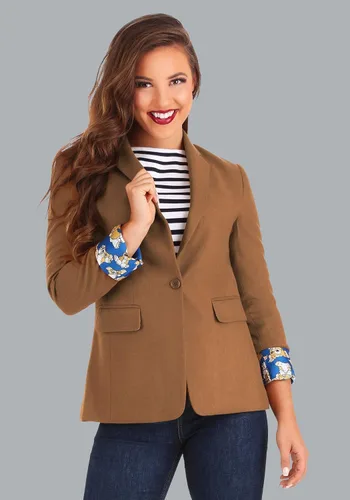 Vista 5 de Gremlins Adult Gizmo Brown Womens Blazer Jacket, Officially Licensed Gremlins Womens Suit Jacket