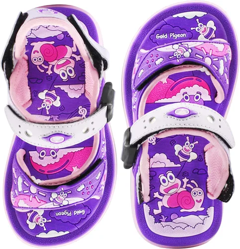 Vista 5 de Gold Pigeon Shoes Sandalias y toboganes para exteriores y agua fáciles de cerrar con broche para niños. Correas ajustables