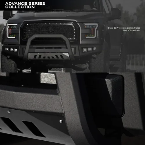 Vista 6 de Stehlen 714937183131 Compatible con Chevy GMC C10 C/K Pickup/Silverado Sierra Advance Series Bull Bar 1988-2000, color negro mate