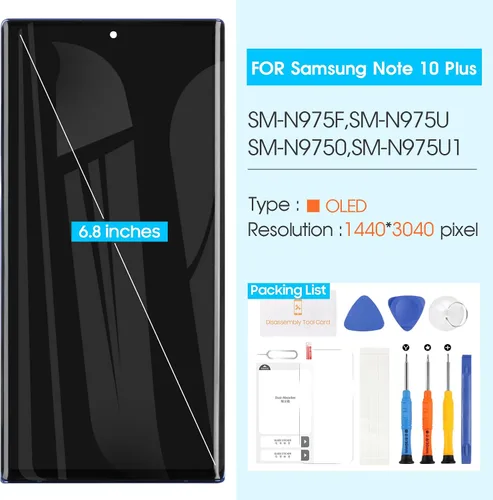Vista 2 de OLED para Samsung Galaxy Note 10 Plus Reemplazo de pantalla para Galaxy Note10 Plus Pantalla LCD Pantalla táctil SM-N975F SM-N975U SM-N975W LCD