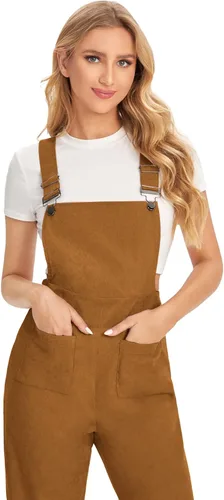Vista 3 de SheIn Mono corto de pana con bolsillo frontal para mujer