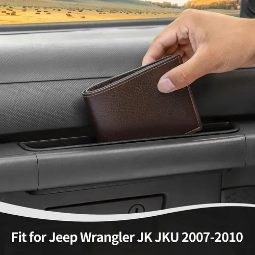Vista 4 de RT-TCZ Para Wrangler JK Grab Tray Pasajero Manija Caja de Almacenamiento Organizador para Jeep Wrangler JK JKU 2007-2010 Negro