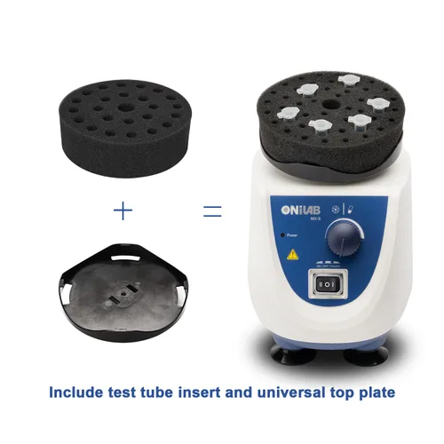 Vista 2 de ONiLAB Inserto de tubo de ensayo científico para 48 tubos de ensayo de 0.0 fl oz de 0.236 in de diámetro, uso con adaptador universal, no incluye