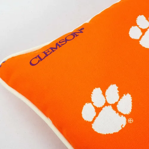 Vista 4 de College Covers Almohada decorativa para exteriores, 16 x 16 pulgadas, Tigres de Clemson Clemson Tigers