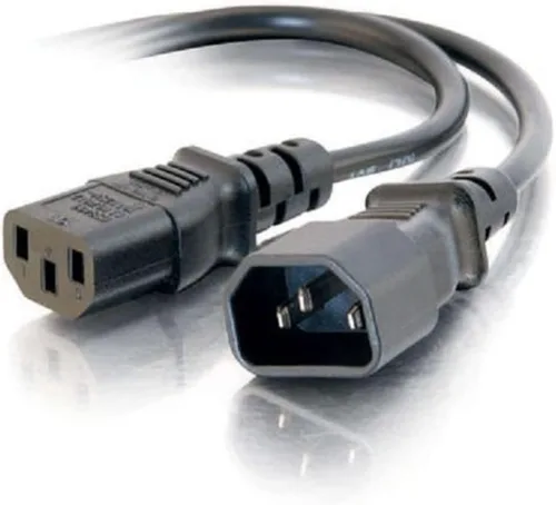 Vista 2 de C2G Legrand C12 IEC a C14 - Cable de alimentación IEC de 18 AWG, cable de extensión largo negro, repuesto de cable de alimentación de 15 pies, 1