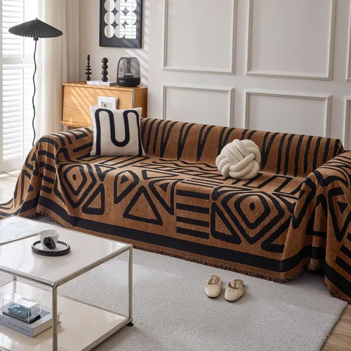 Vista 36 de HANDONTIME Fundas de Sofá Sillón Funda de Sofá Boho para Perros Caqui Funda de Sofá con Borlas Silla Reclinable Funda de Futón Lavable 1 Cojín Sofá