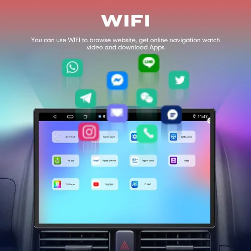 Vista 6 de CarPlay Android Auto Autoradio Car Navigation Stereo GPS Radio 13.1 "2K QLED Pantalla Táctil Headunit Tablet para SsangYong Korando 2013-2017 si