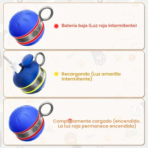 Vista 7 de Speedy 2.0 Tail - Juguetes interactivos para gatos adultos aburridos de interior, bolas de juguete automáticas recargables para gatos que se mueven
