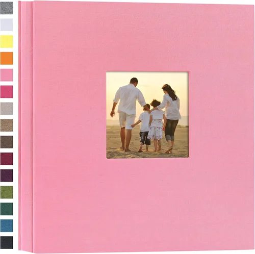 Vista 26 de potricher - Álbum de fotos pequeño para 100 fotos de 4 x 6 pulgadas, con portada de lino con foto, familiar, para bodas, aniversarios, bebés o Beige