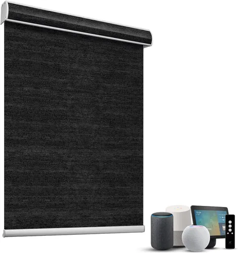 Vista 15 de SmartWings Persianas Motorizadas con Sombras para Ventana Control Remoto Funciona con Thread Apple Homekit Z-Wave Alexa 100% Blackout de Doble Cara
