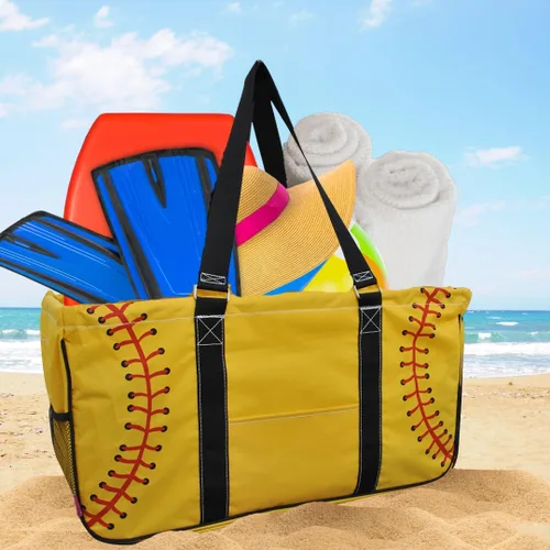 Vista 236 de NGIL Bolsa de comestibles reutilizable extra grande plegable de gran tamaño para comestibles, almacenamiento, picnic, playa, Estampado