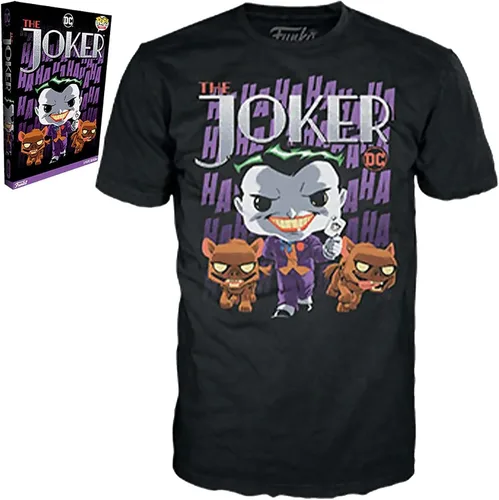 Vista 3 de Funko Pop! Camiseta en caja DC Comics Joker- XS Multicolor