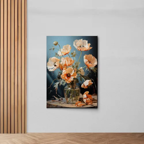 Vista 7 de Delicate Botanical Print, Iceland Poppies in Vase, Floral Oil Painting Print for Nature Wall Art, Wall Art, Art Print