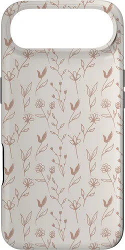 Vista 26 de Beige Tan Wildflower Floral Minimal Flower Boho Case for iPhone 17