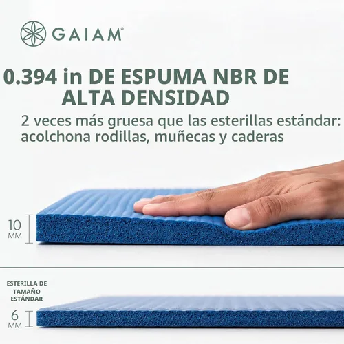 Vista 5 de Gaiam Tapete de yoga grueso, esterilla de ejercicio y fitness con correa de Balsam