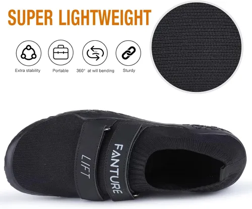 Vista 2 de FANTURE Zapatos de levantamiento de pesas para hombre y mujer, zapatos de entrenamiento para sentadillas, minimalistas y descalzos para gimnasio