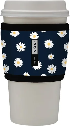Vista 188 de Sok It HotSok Coffee & Tea - Funda de neopreno con aislamiento reutilizable (floral abstracto)