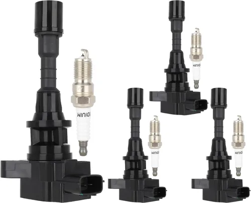 Vista 4 de Bobinas de bobina de encendido y bujías de iridio UF541 compatibles con Mazda 2006-2008 5 2.3L L4