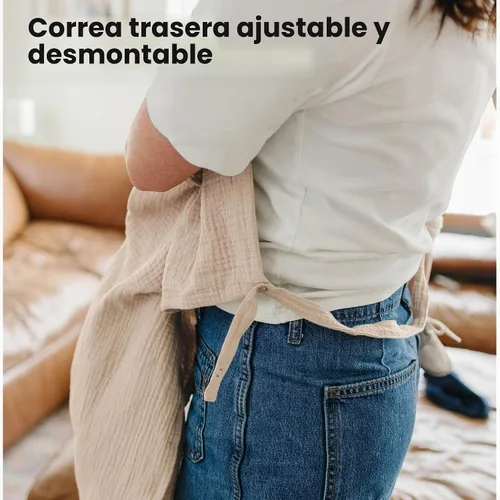 Vista 9 de Konssy 2-Pack de mantas de muselina para lactancia con aro rígido, 100% algodón, cubierta de lactancia ligera y transpirable, ajustable y cómoda