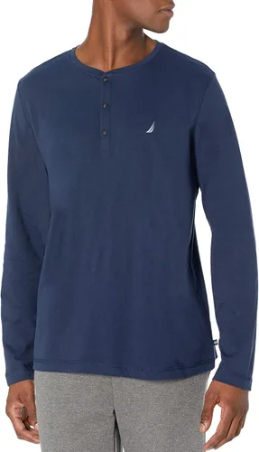 Vista 5 de Nautica Camiseta de pijama Henley de manga larga para hombre Índigo